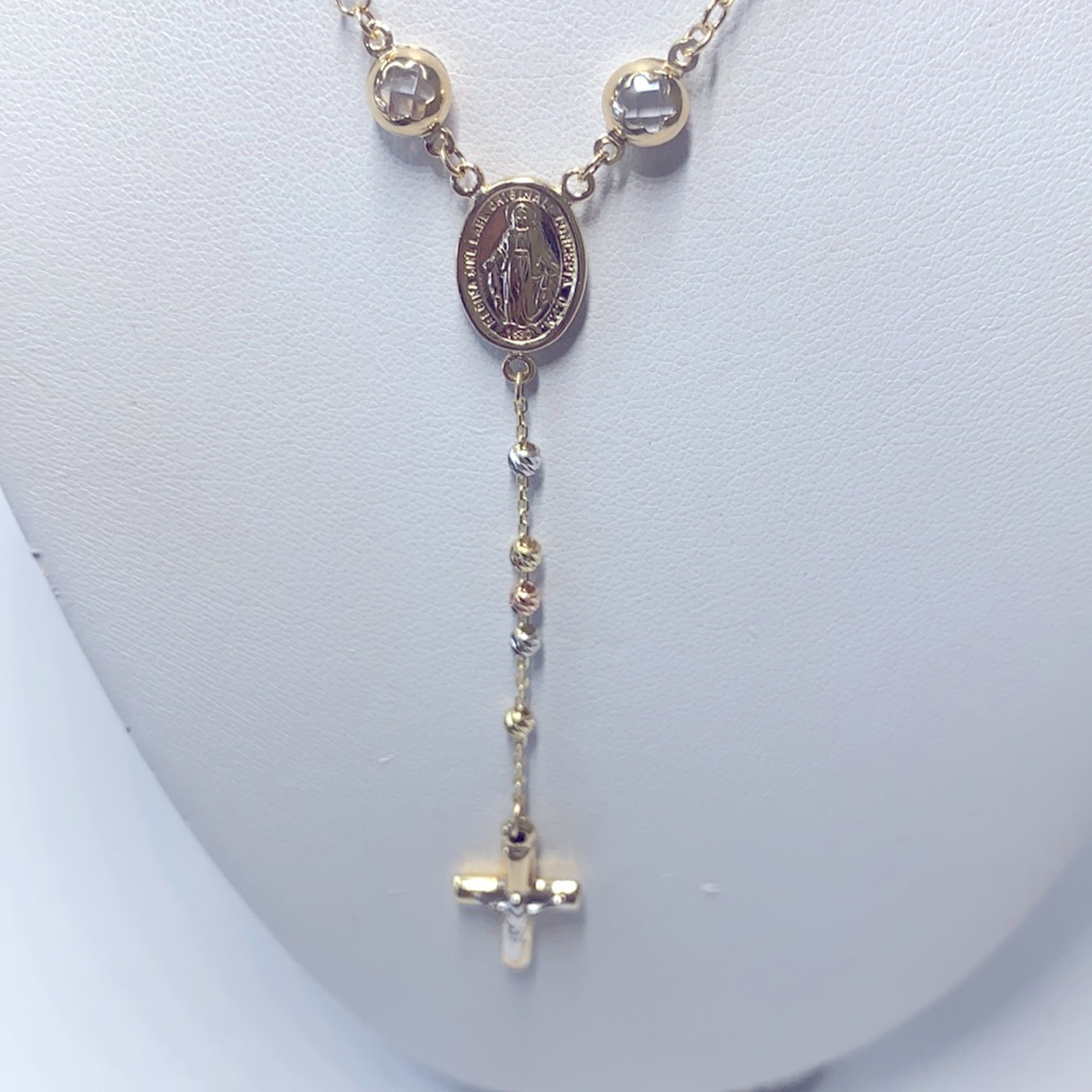 New Rosary 14k Solid Gold